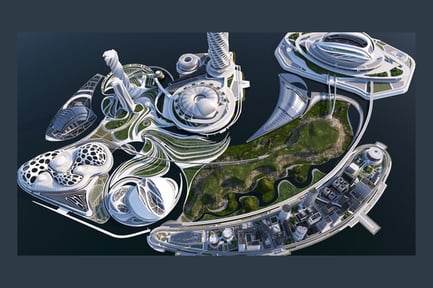 Preview: Futuristic Metropolis: Extraterrestrial Cityscape