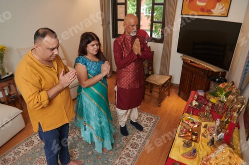 Preview: Indian Friends Praying At Altar