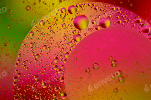 Preview: Colourful Liquid Abstract with Bubbles and Vivid Gradient Backgrounds