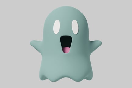 Preview: Blue-Green Cartoon Ghost