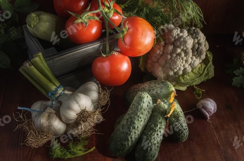 Preview: ripe vegetables in bulk