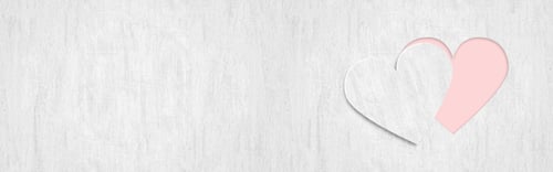 Preview: Heart shape inside, white wooden background. valentine day concept.