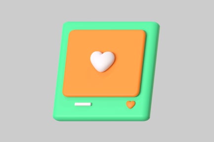 Preview: Computer screen with heart icon