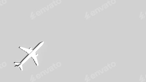 Preview: airplane - plane travel Empty space for text - booking a flight ticket