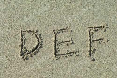 Preview: Alphabet Letters D E F Handwritten In Sand On Beach