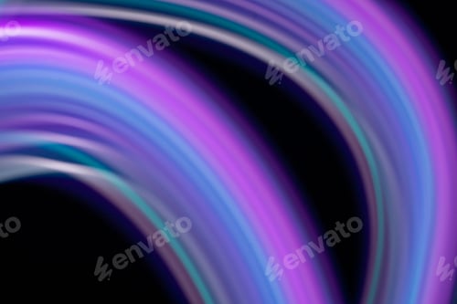 Vista previa: Fotografía de pintura de luz de neón multicolor, exposición prolongada, ondulaciones y ondas