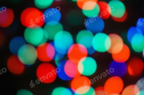 Preview: Background Abstract- Bokeh Blurry. Defocused- Festive Party. New Year- Beautiful Spark.