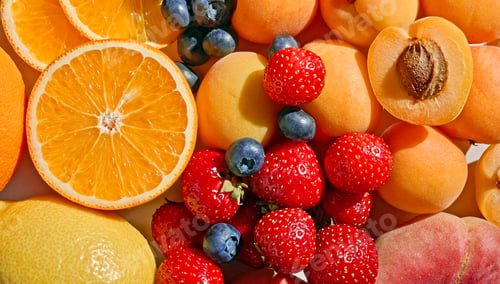 Preview: various fresh fruits background