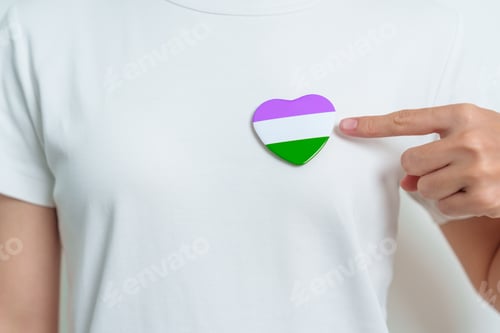 Preview: Queer Pride Day and LGBT pride month concept. purple