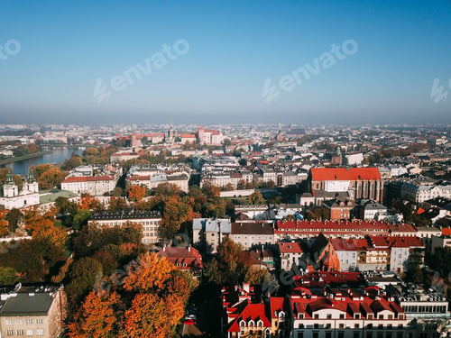 Preview: Aerial View of the Old Polish City of Krakow