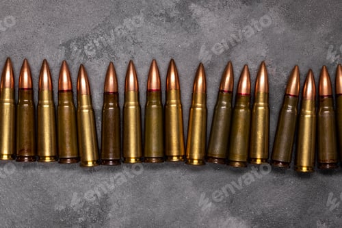 Preview: Bullets on gray background