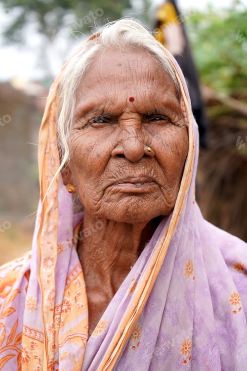Preview: Portrait of senior Indian woman