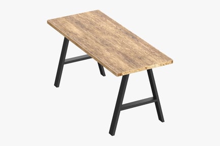 Preview: Wood Top Desk with A-Frame Legs