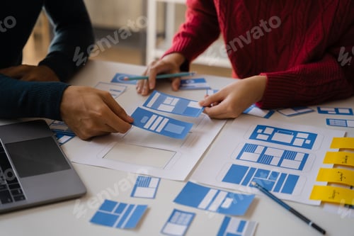 Preview: designer collaborate teamwork in meeting office.