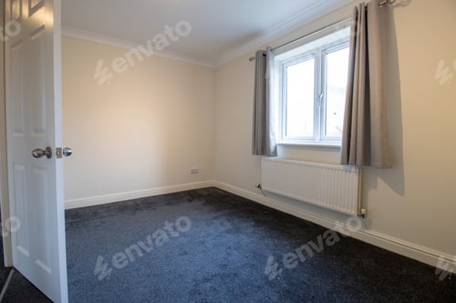 Preview: A Brand New Modern British Home Showing A Brand Newly Built And Decorated Bedroom With A Newly