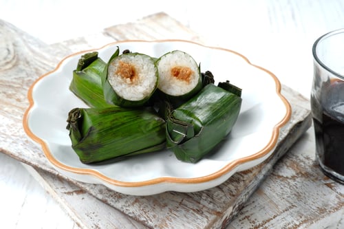 Preview: Lemper is Indonesian Traditional Dish Made from Glutinous or Sticky Rice, Steamed with Coconut Milk,