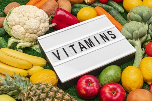 Preview: Vitamin food on grass