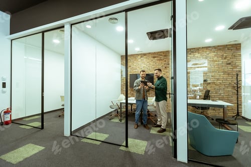 Preview: Casual Business Meeting in a Modern Office Lounge