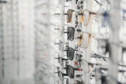 Preview: eye glasses on the shelf