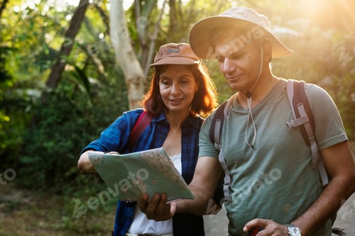 Preview: Couple trekking together