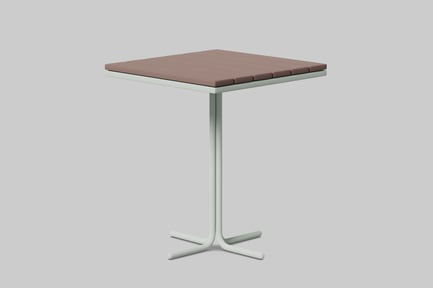 Preview: Square table with curved leg