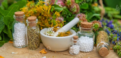 Preview: Tincture of medicinal herbs in bottles. Selective focus.