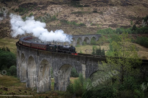 Preview: Glenfinnan viaduct with steam train