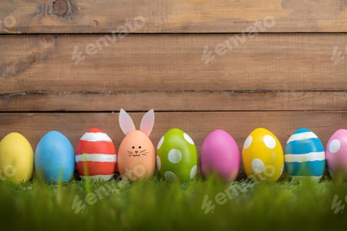 Preview: Background with Easter eggs