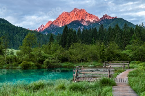 Preview: Serene Sunrise Captured at Zelenci Natural Reserve in Slovenia