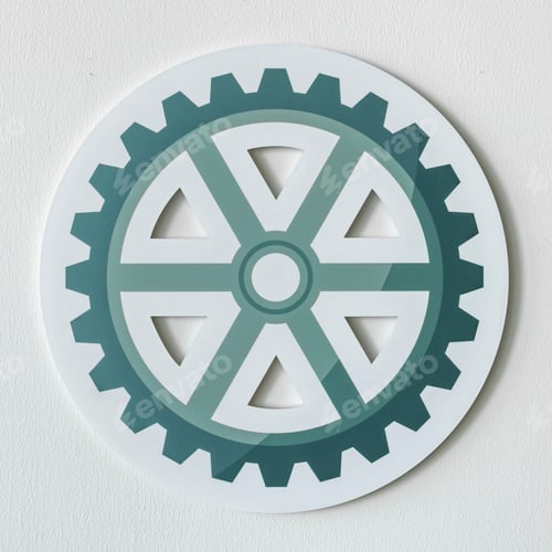 Preview: Paper craft of cog wheel icon