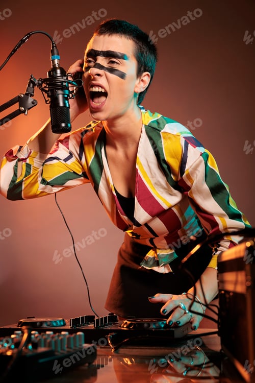 Preview: Musical performer screaming at microphone