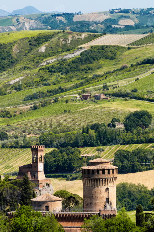 Preview: Rural landscape on the hills near Riolo Terme and Brisighella