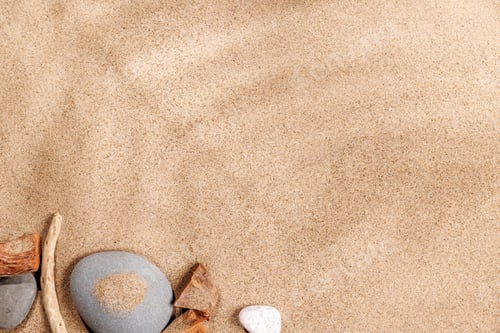 Preview: A tropical summer background featuring soft beach sand with delicate palm leaf shadows