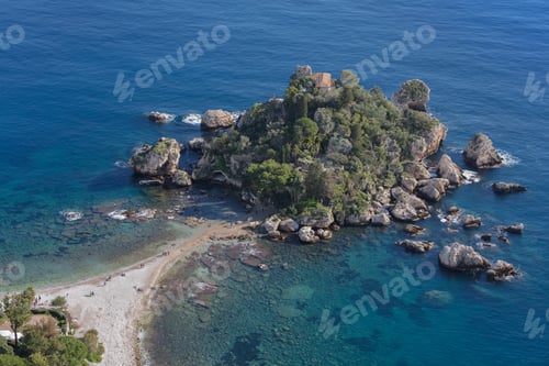 Preview: Isola Bella beach in Taormina. Sicily, Italy