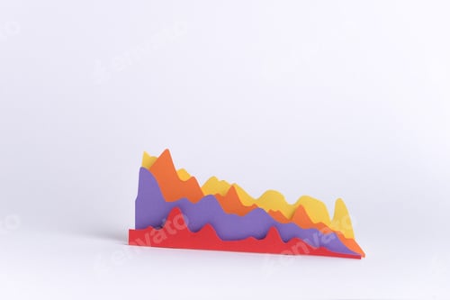 Preview: Business graphics isolated over white background.