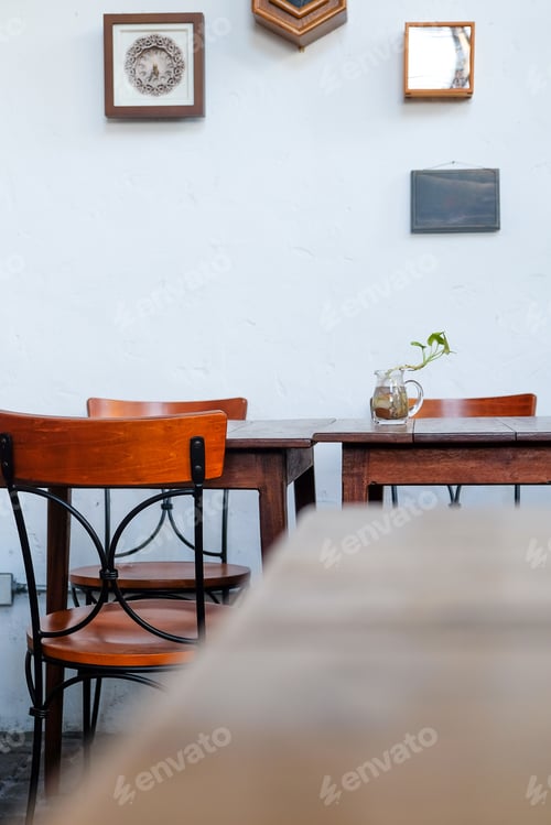 Preview: interior of a Vintage Dining Room with decorative objects and furniture.