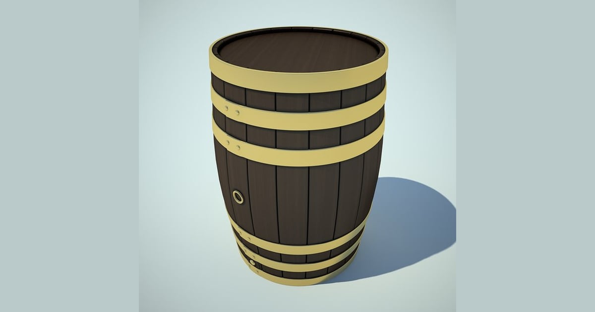 Wooden Barrel With Mounting Holes 3D Incl Barrel Container Envato wooden-barrel-with-mounting-holes-3d-incl-barrel-container-envato