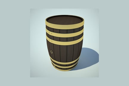 Preview: Wooden barrel with mounting holes
