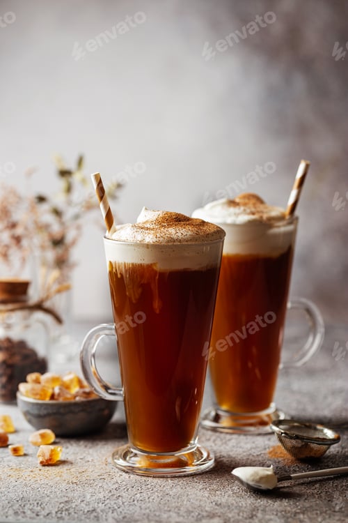 Preview: Iced coffee in a tall glass