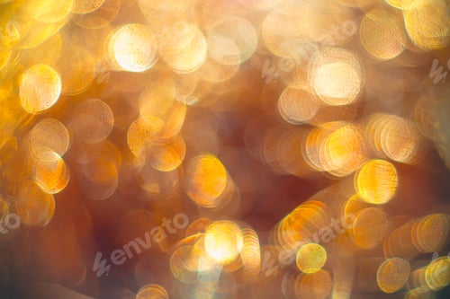 Preview: Golden streamers with sparkling glitter - Christmas holidays hackground