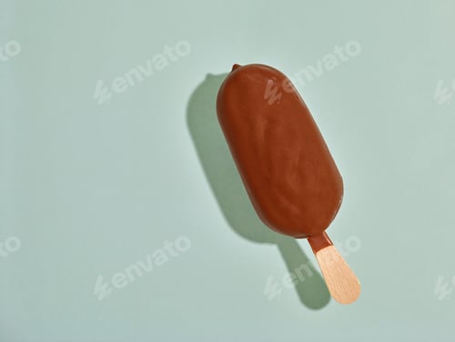 Preview: ice cream on pastel green background
