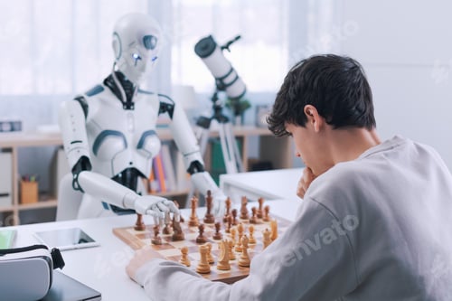 Vista previa: Diversión y juegos: el niño combina su ingenio con el robot