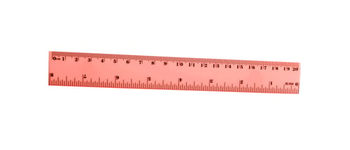 Preview: Student's ruler isolated on white background.