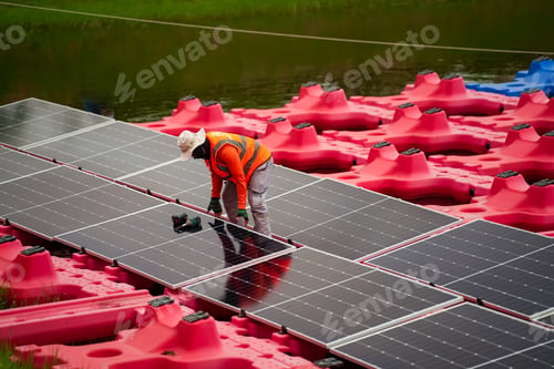 Preview: Technicians installing photovoltaic solar panels