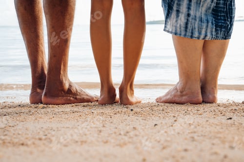 Preview: Family feet on the beach