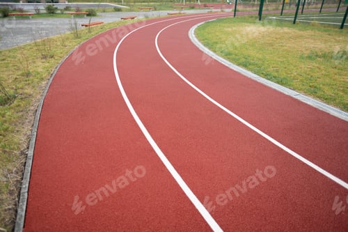 Preview: Diminishing perspective of racetrack with lines dividing it into three sections