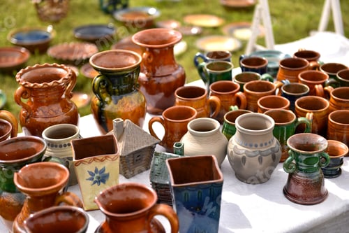 Preview: Exhibition of ceramics. Latgalian ceramics. Folk crafts of Latvia.