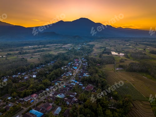 Preview: beautiful morning view indonesia panorama landscape beach with beauty color and sky natural light