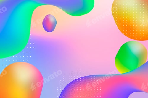 Preview: Colorful fluid gradient patterned background