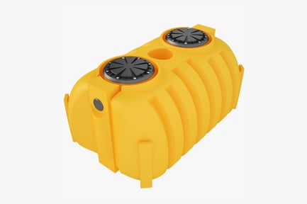 Preview: Durable Low-Profile Yellow Plastic Septic Tank